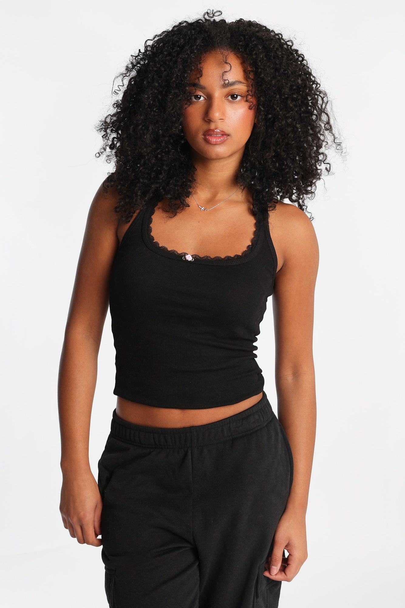 AERO Scoop Neck Longline Tank Top - /