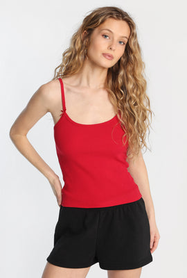 Camisole en tricot côtelé à encolure dégagée AERO