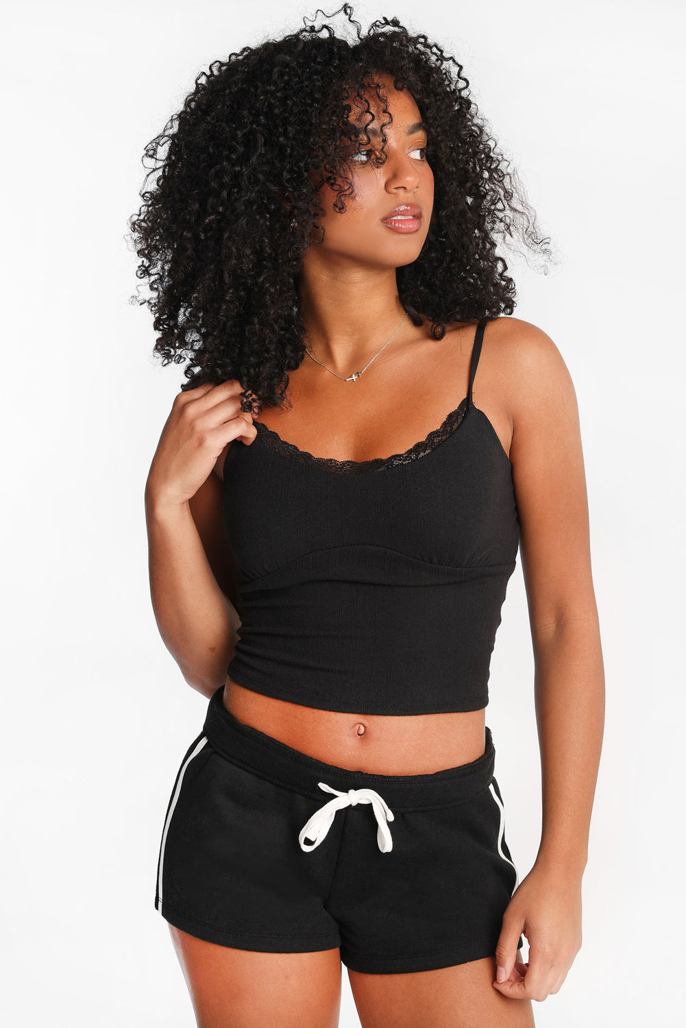 AERO Pointelle Knit Cropped Cami AERO Pointelle Knit Cropped Cami