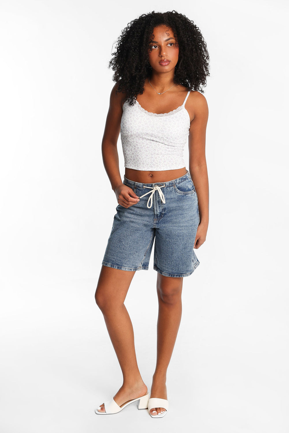 Camisole courte en tricot pointelle AERO Camisole courte en tricot pointelle AERO