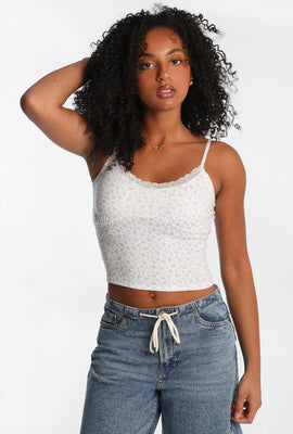 AERO Pointelle Knit Cropped Cami
