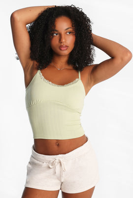 Camisole courte en tricot pointelle AERO