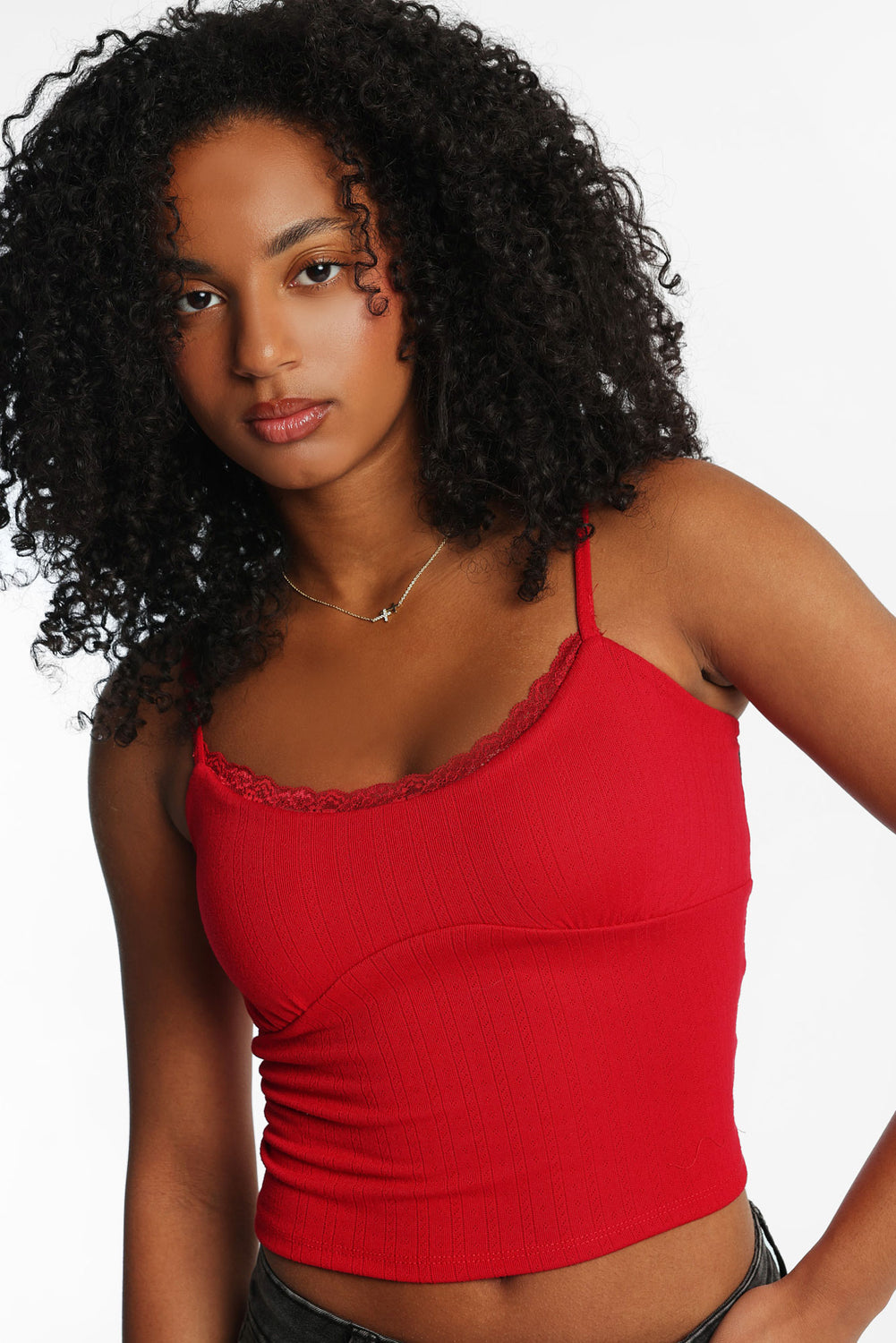 AERO Pointelle Knit Cropped Cami AERO Pointelle Knit Cropped Cami