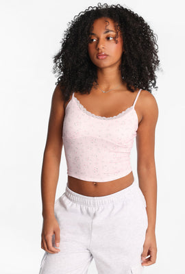 AERO Pointelle Knit Cropped Cami