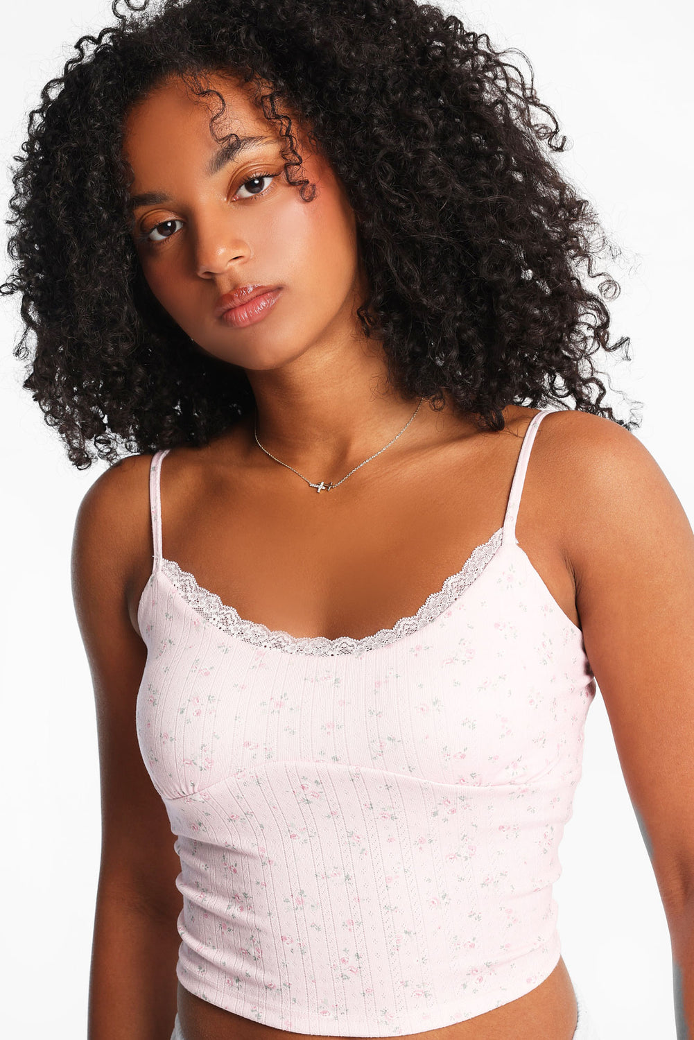 Camisole courte en tricot pointelle AERO Camisole courte en tricot pointelle AERO