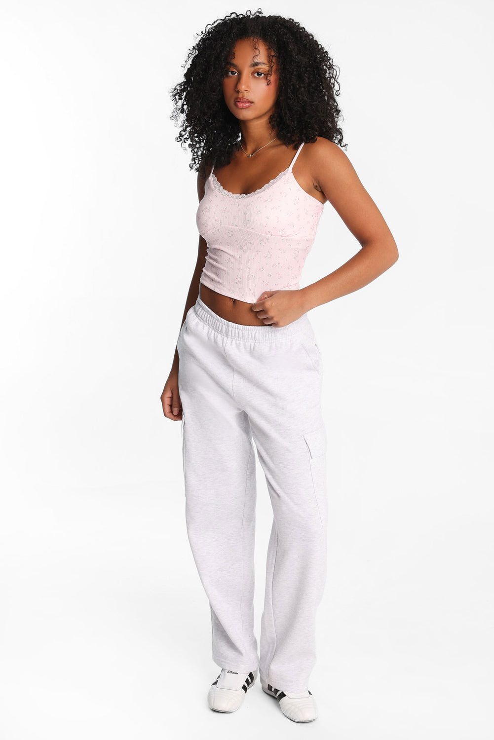 Camisole courte en tricot pointelle AERO Camisole courte en tricot pointelle AERO