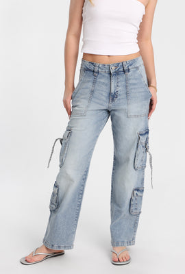 AERO Super High Rise D-Ring Baggy Cargo Jeans