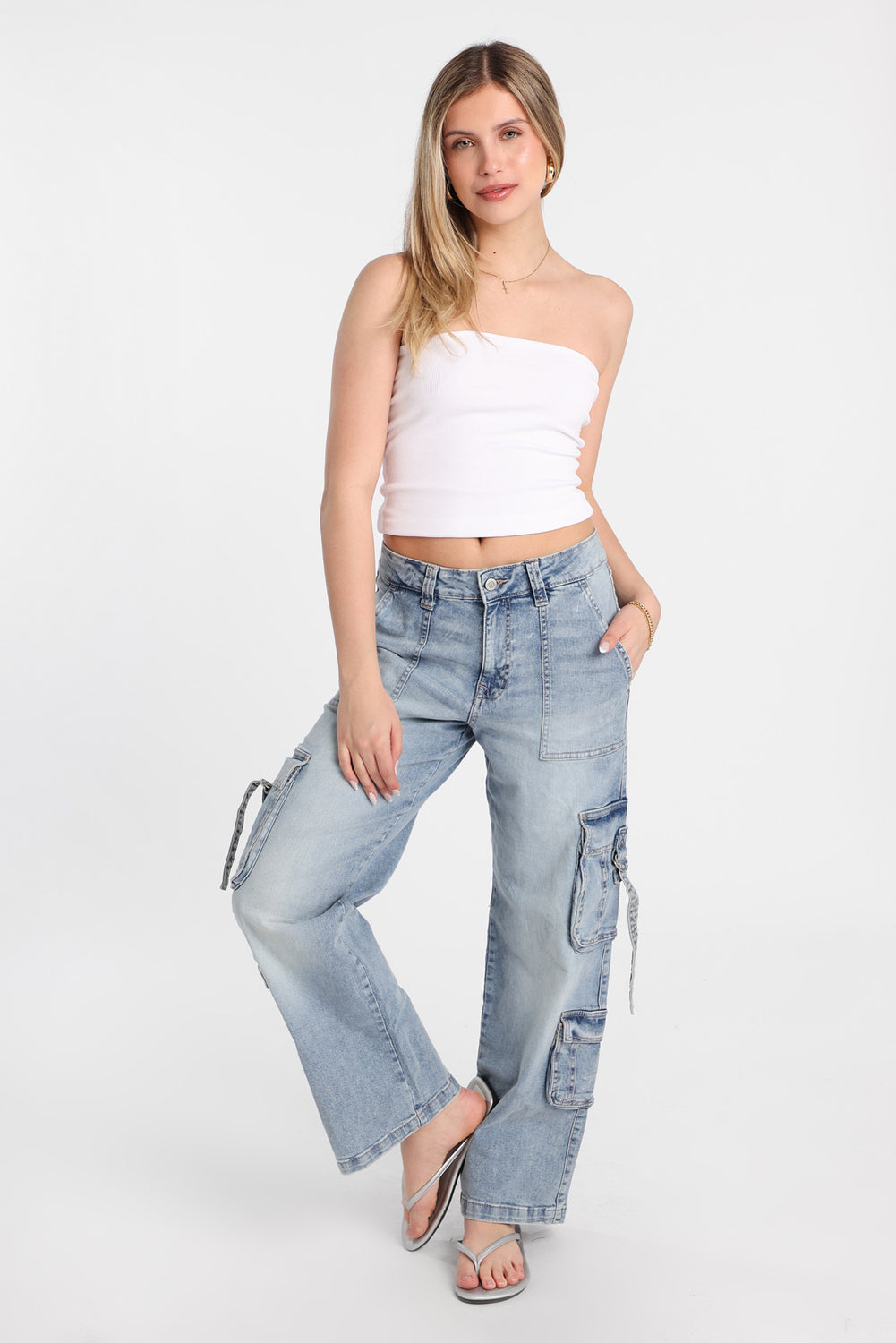 AERO Super High Rise D-Ring Baggy Cargo Jeans AERO Super High Rise D-Ring Baggy Cargo Jeans