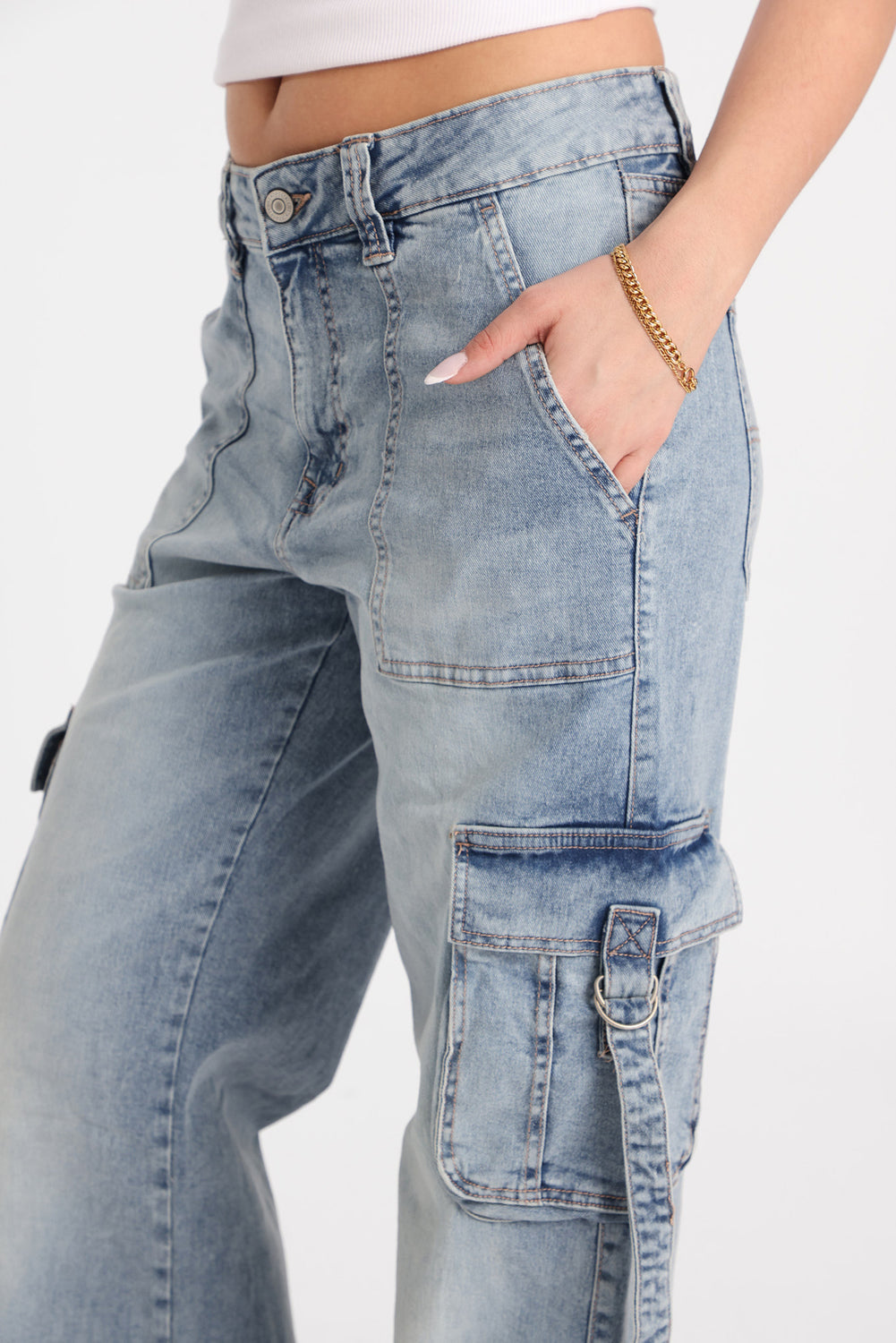 AERO Super High Rise D-Ring Baggy Cargo Jeans AERO Super High Rise D-Ring Baggy Cargo Jeans