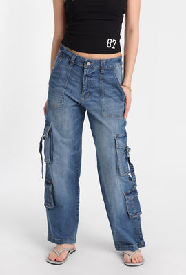 AERO Super High Rise D-Ring Baggy Cargo Jeans