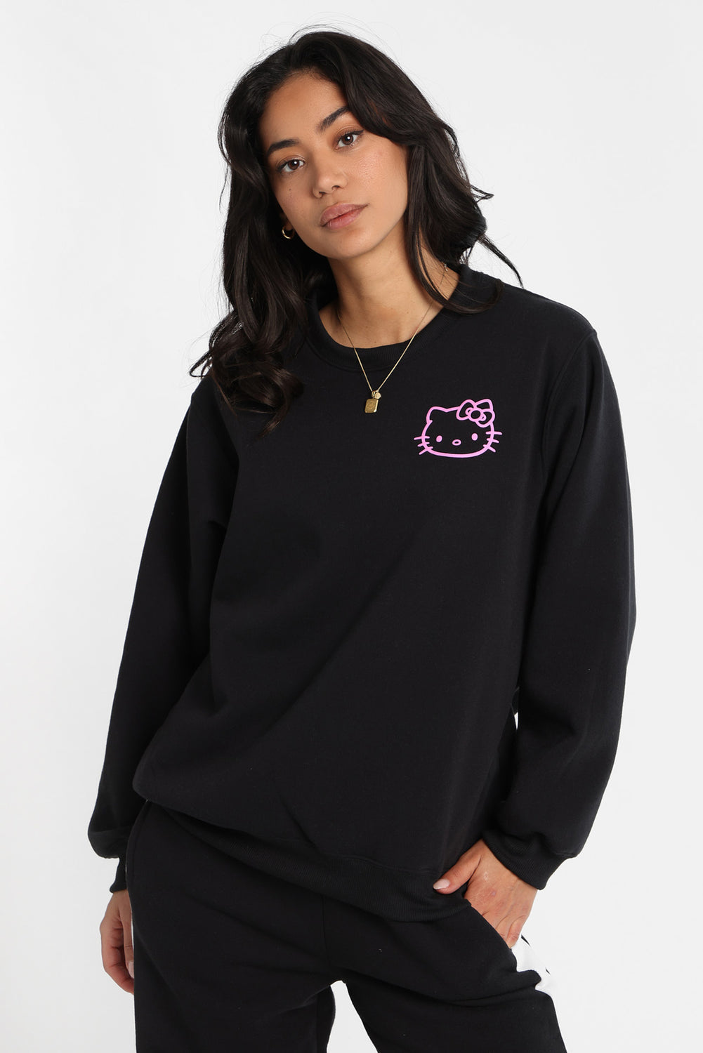 Sweatshirt à col ras du cou imprimé Hello Kitty Sweatshirt à col ras du cou imprimé Hello Kitty