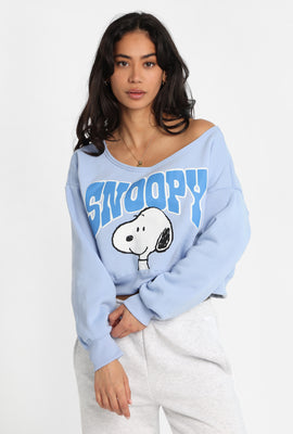 Peanuts Snoopy Off-Shoulder Sweatshirt