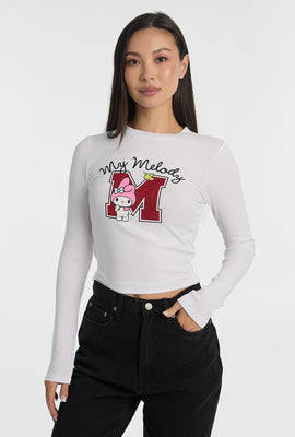 My Melody Graphic Long Sleeve Baby Tee