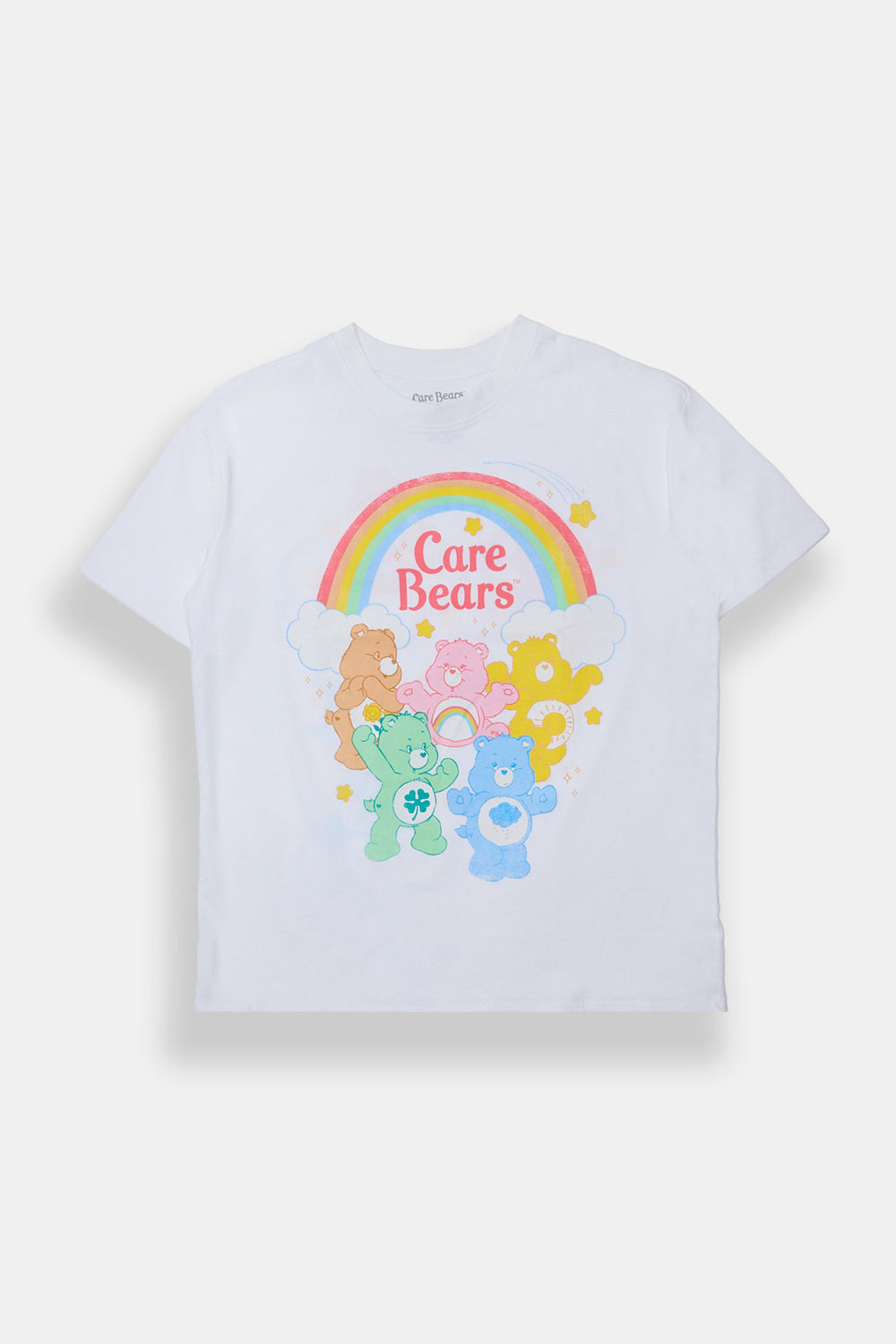 T-shirt coupe boyfriend imprimé Les Bisounours arc en ciel T-shirt coupe boyfriend imprimé Les Bisounours arc en ciel