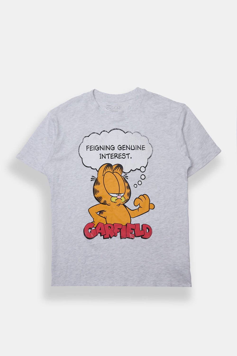 T-shirt boyfriend imprimé Garfield Feigning Genuine Interest T-shirt boyfriend imprimé Garfield Feigning Genuine Interest