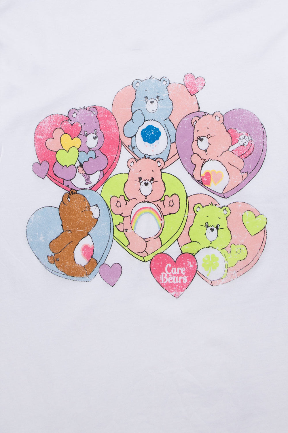 T-shirt coupe boyfriend imprimé coeur Care Bears T-shirt coupe boyfriend imprimé coeur Care Bears