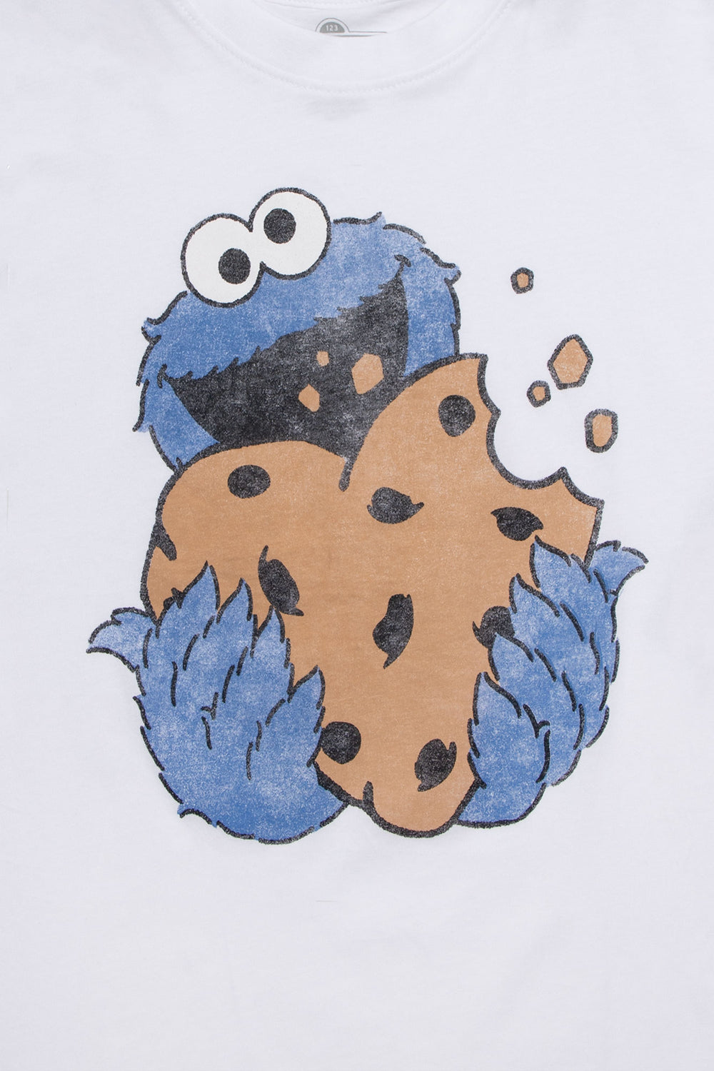 T-shirt coupe boyfriend imprimé coeur Cookie Monster T-shirt coupe boyfriend imprimé coeur Cookie Monster