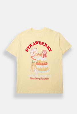 T-shirt boyfriend imprimé Strawberry Shortcake Baking Contest