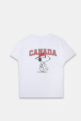 T-shirt coupe boyfriend imprimé Snoopy Canada femme