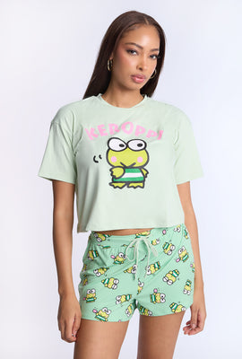 Keroppi 2-Piece Pajama Tee & Short Set