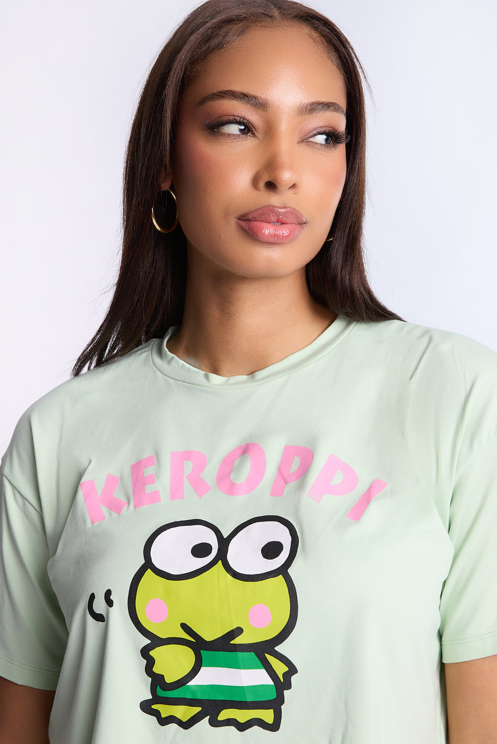 Keroppi 2-Piece Pajama Tee & Short Set Keroppi 2-Piece Pajama Tee & Short Set