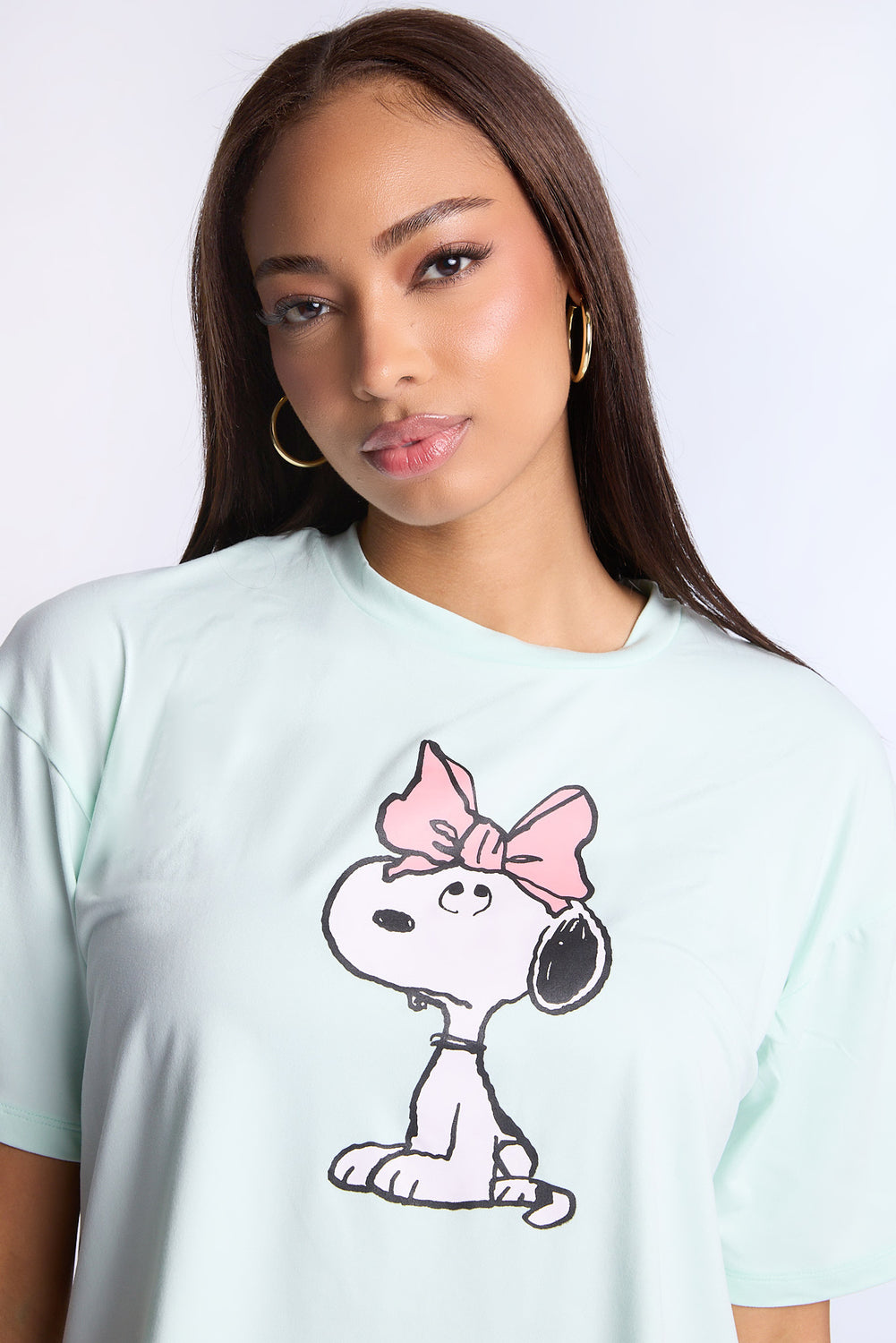 Snoopy Bow 2-Piece Pajama Tee & Pant Set Snoopy Bow 2-Piece Pajama Tee & Pant Set