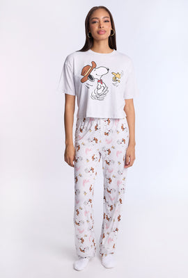 Peanuts Western 2-Piece Pajama Tee & Pant Set