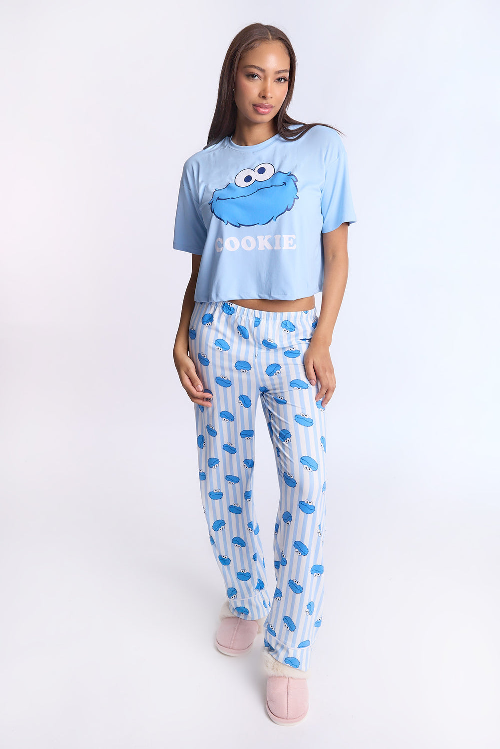 Cookie Monster 2-Piece Pajama Tee & Pant Set Cookie Monster 2-Piece Pajama Tee & Pant Set