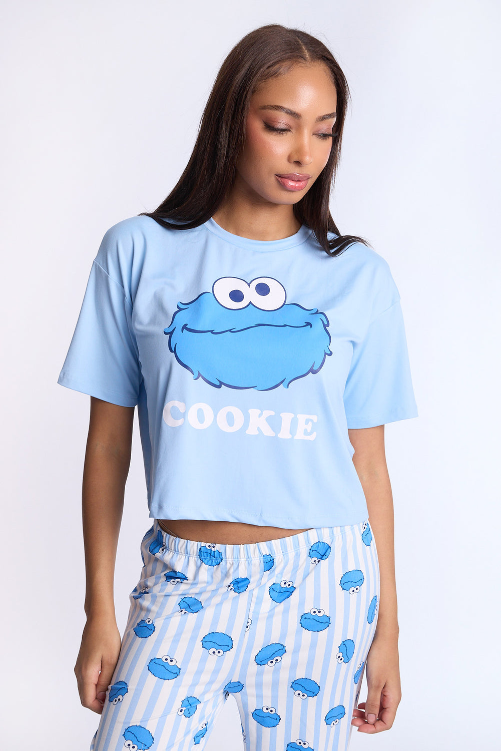 Cookie Monster 2-Piece Pajama Tee & Pant Set Cookie Monster 2-Piece Pajama Tee & Pant Set