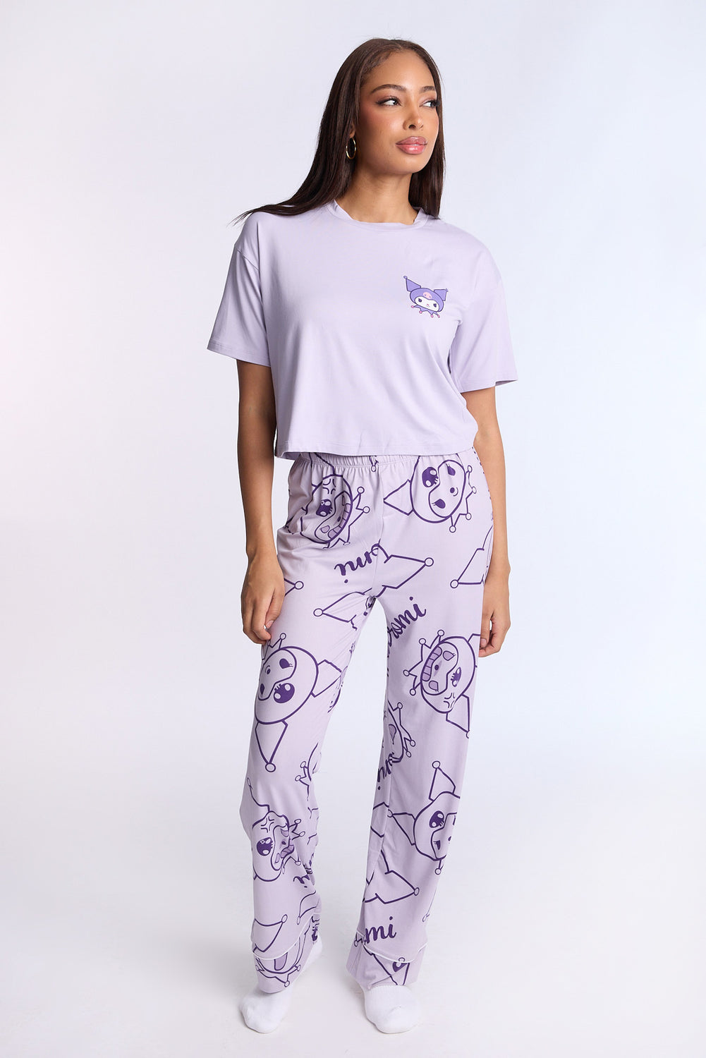 Kuromi 2-Piece Pajama Tee & Pant Set Kuromi 2-Piece Pajama Tee & Pant Set