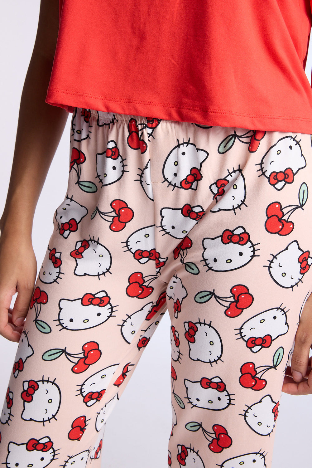 Hello Kitty Cherry 2-Piece Pajama Tee & Pant Set Hello Kitty Cherry 2-Piece Pajama Tee & Pant Set