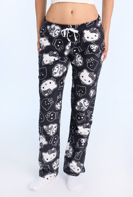 Pantalon de pyjama en peluche Hello Kitty et Kuromi d'Halloween