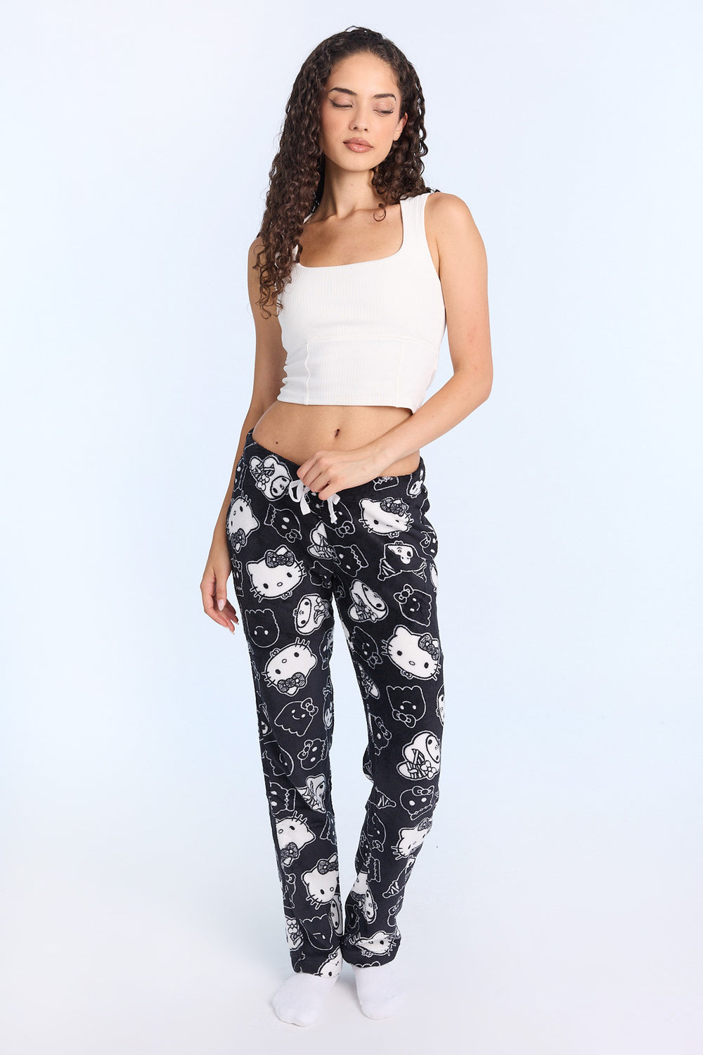 Hello Kitty & Kuromi Halloween Plush Pajama Pant Hello Kitty & Kuromi Halloween Plush Pajama Pant