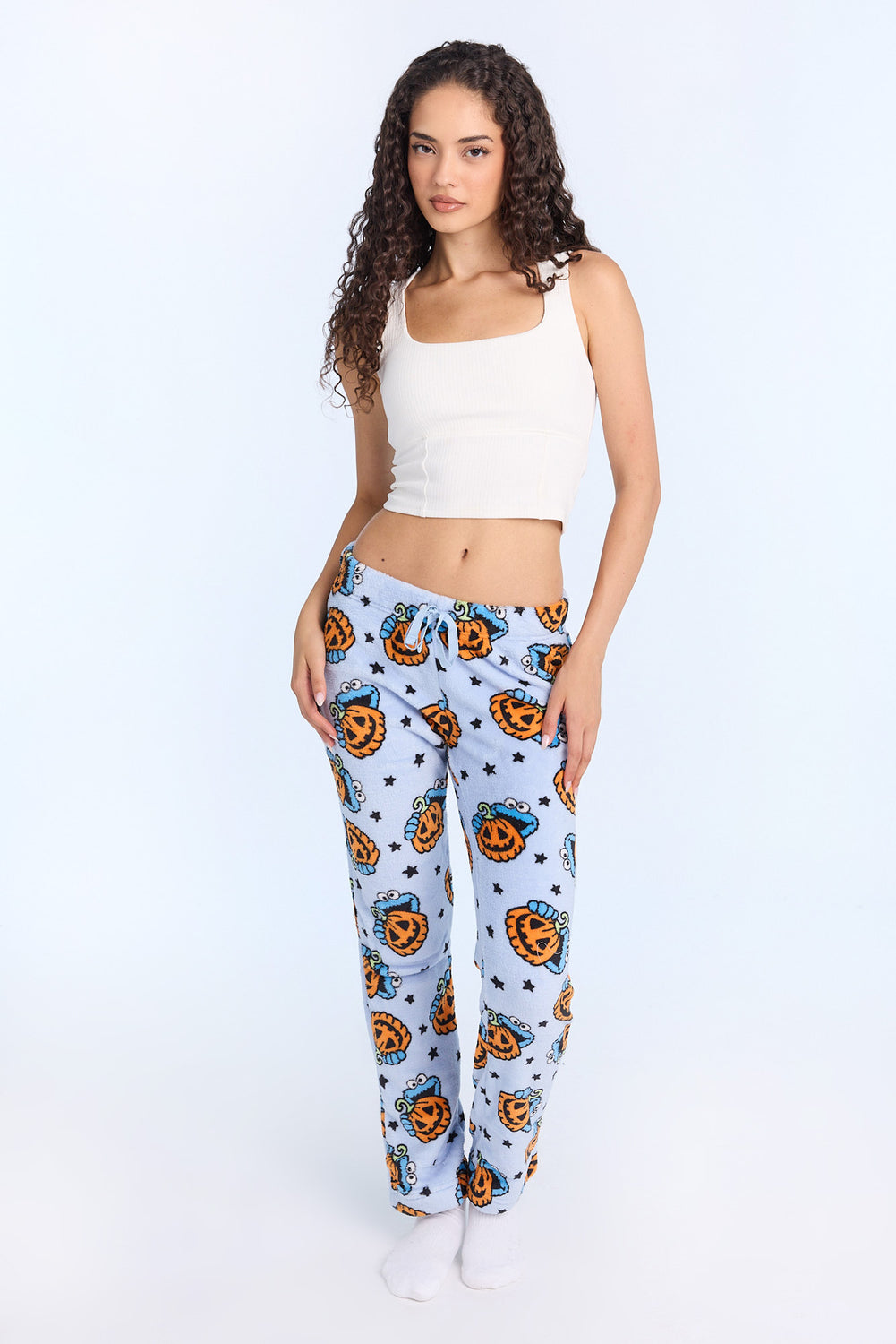 Cookie Monster Pumpkin Plush Pajama Pant Cookie Monster Pumpkin Plush Pajama Pant