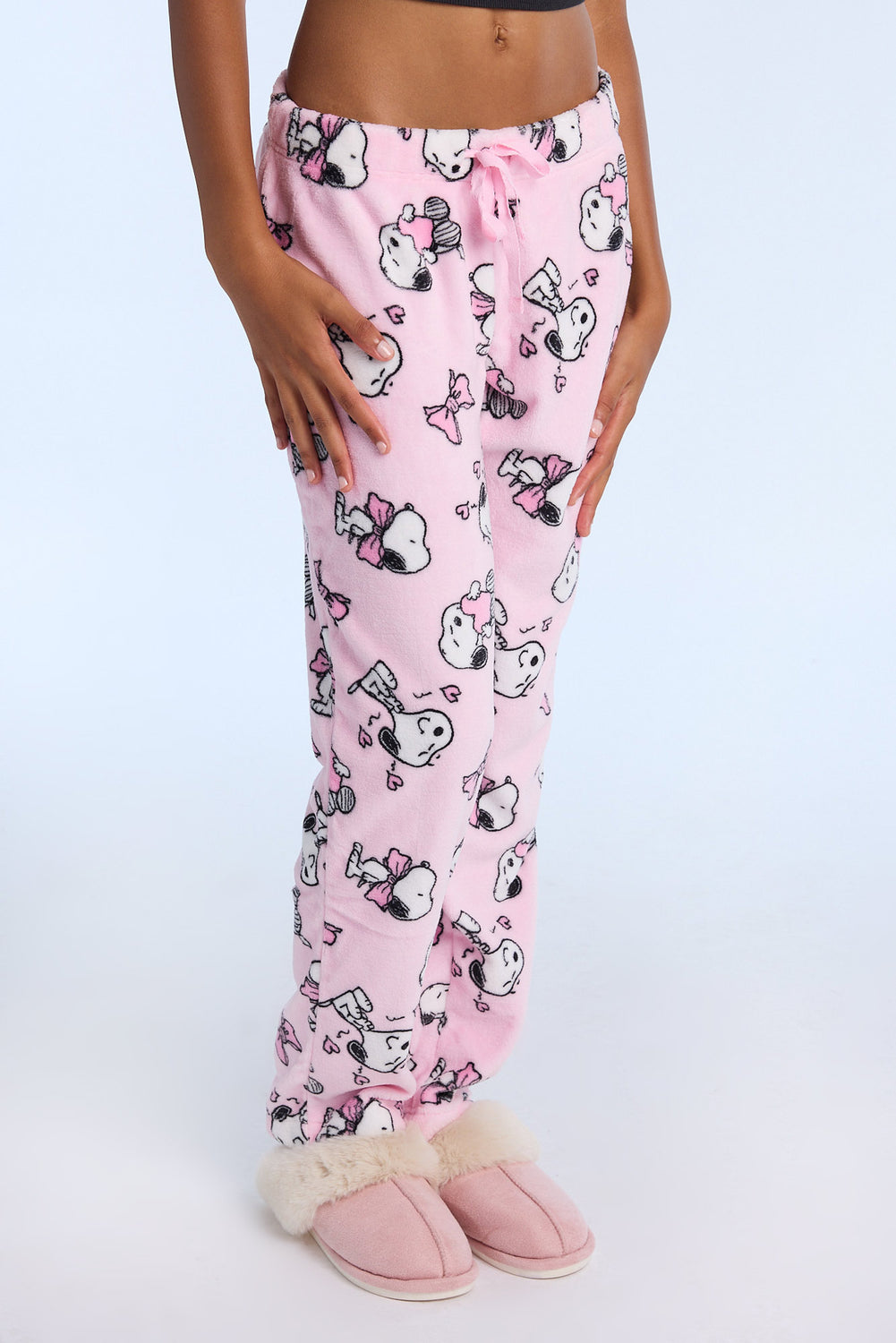 Pantalon de pyjama en peluche coeurs Snoopy Pantalon de pyjama en peluche coeurs Snoopy