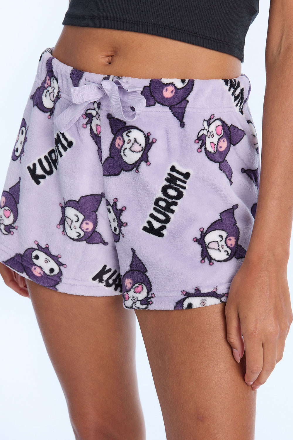 Kuromi Graphic Plush Pajama Shorts Kuromi Graphic Plush Pajama Shorts