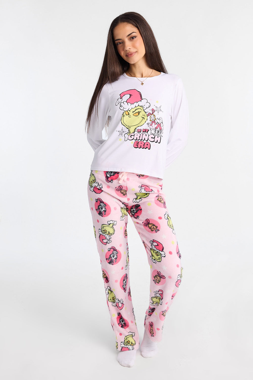 Ensemble de pyjama 2 pièces imprimé The Grinch Era Ensemble de pyjama 2 pièces imprimé The Grinch Era