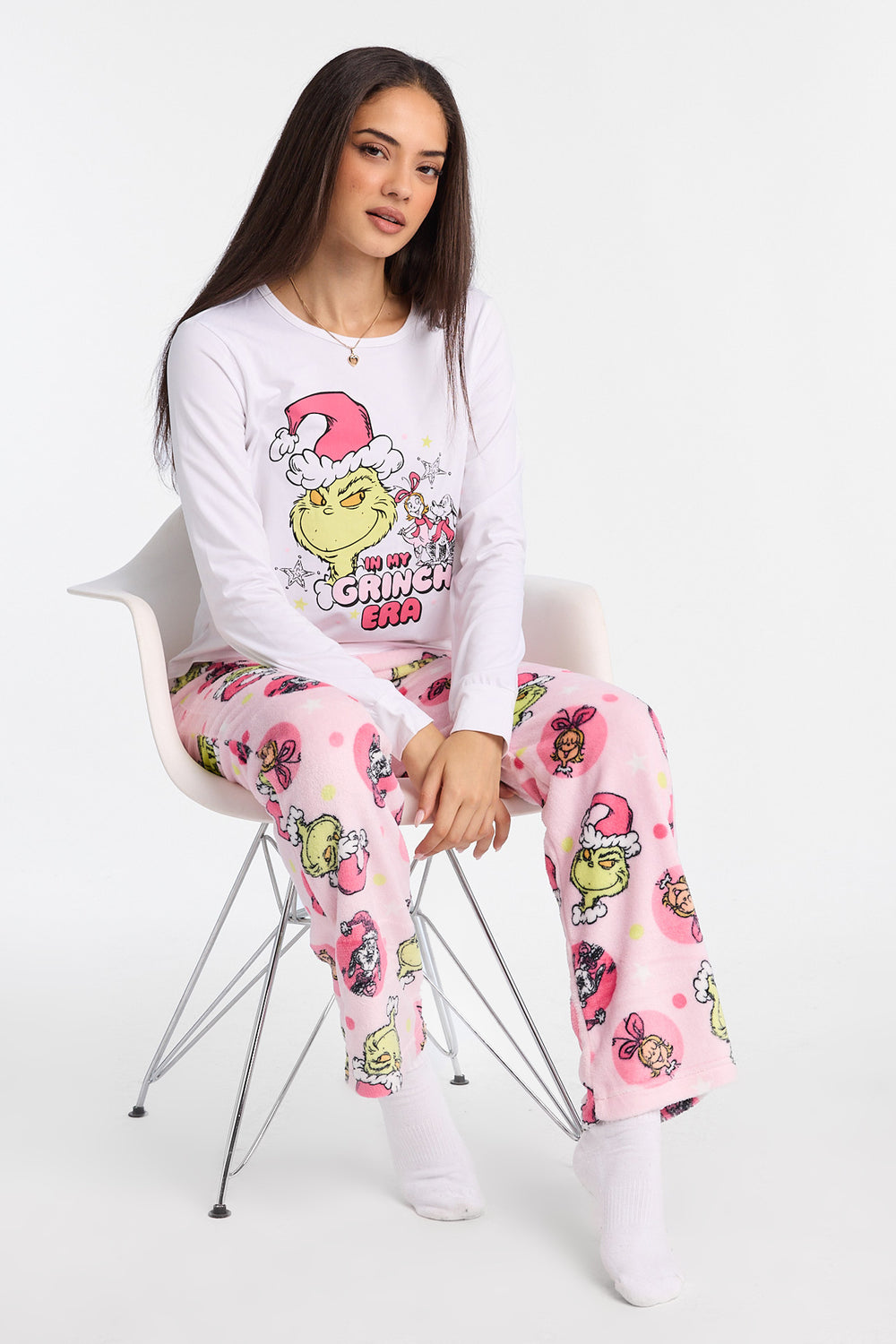 Ensemble de pyjama 2 pièces imprimé The Grinch Era Ensemble de pyjama 2 pièces imprimé The Grinch Era