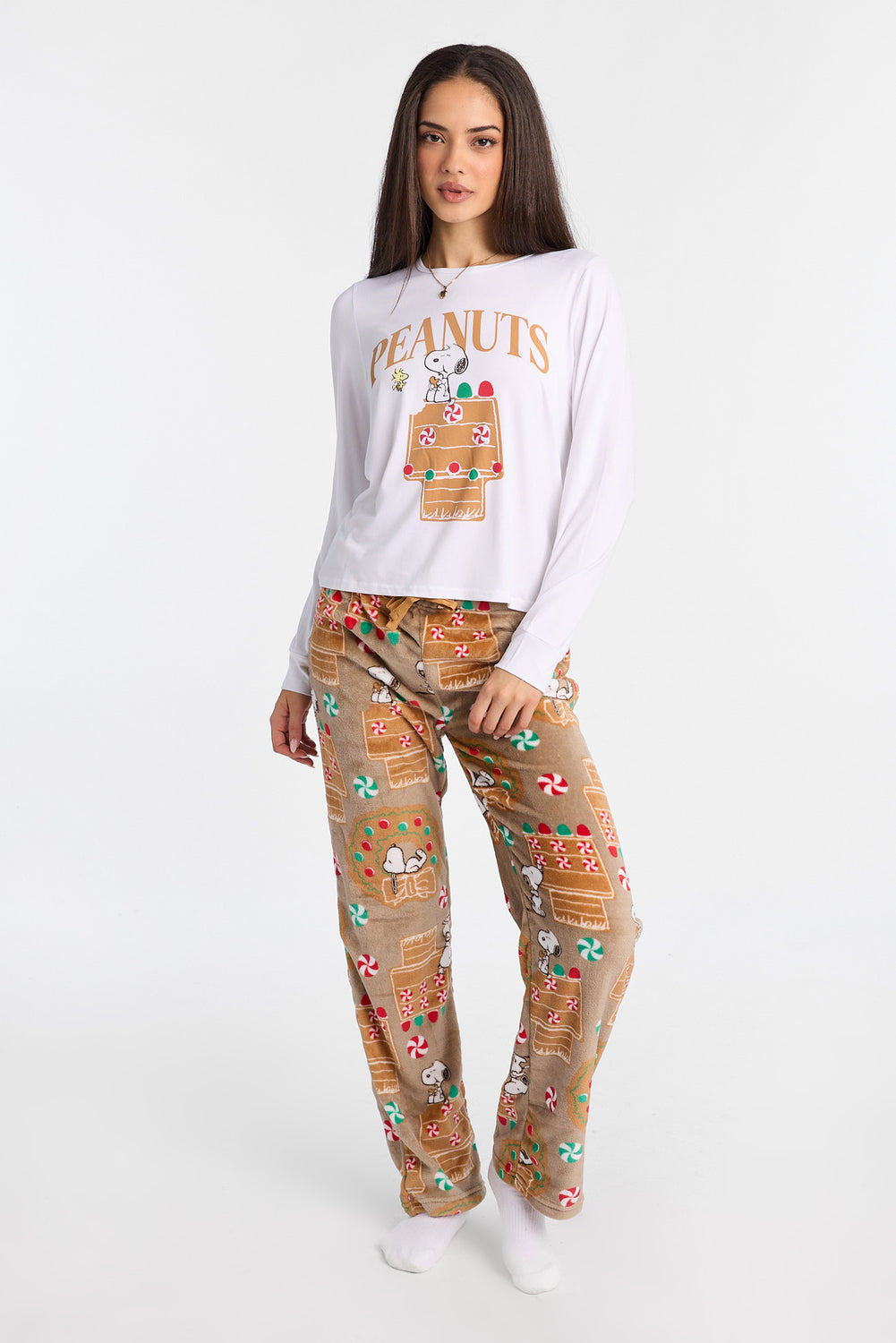 Peanuts Snoopy Gingerbread 2-Piece Pajama Set Peanuts Snoopy Gingerbread 2-Piece Pajama Set