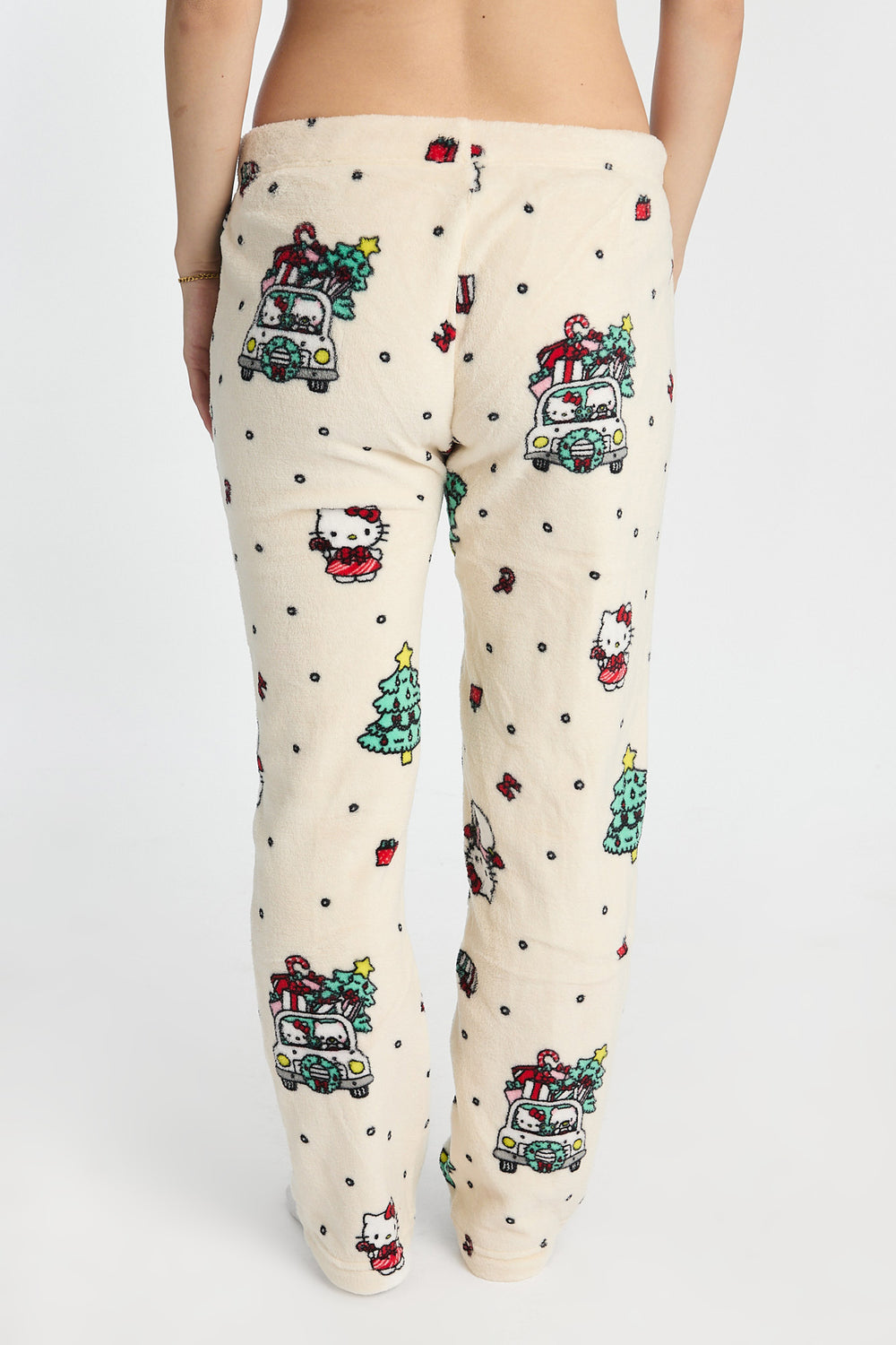 Pantalon de pyjama en peluche sapin de Noël Hello Kitty Pantalon de pyjama en peluche sapin de Noël Hello Kitty
