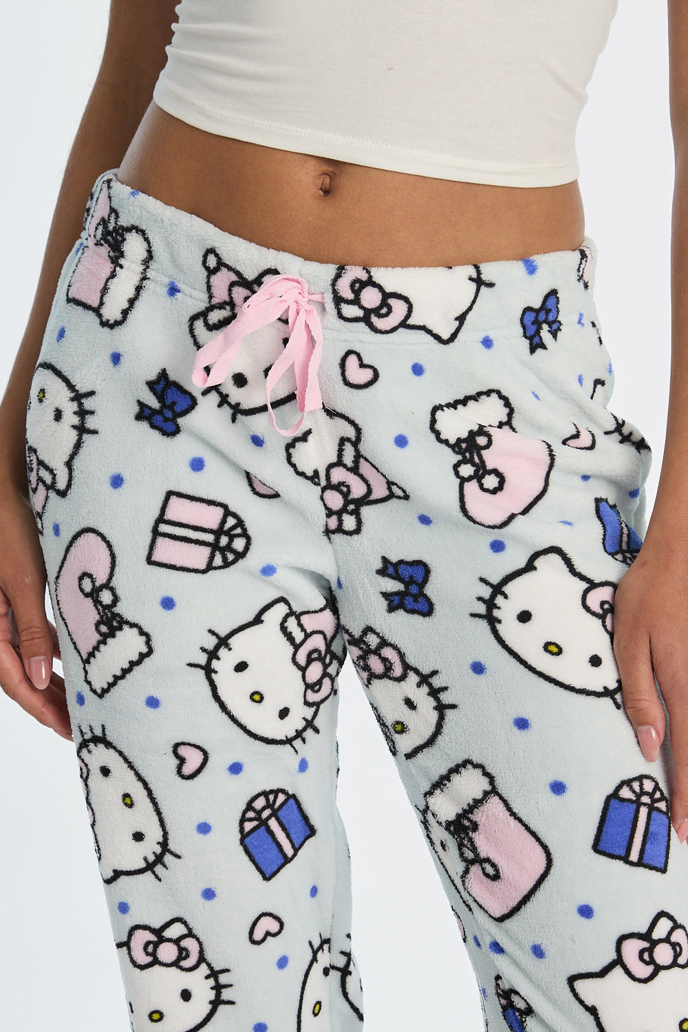 Pantalon de pyjama en peluche cadeaux de Noël Hello Kitty Pantalon de pyjama en peluche cadeaux de Noël Hello Kitty
