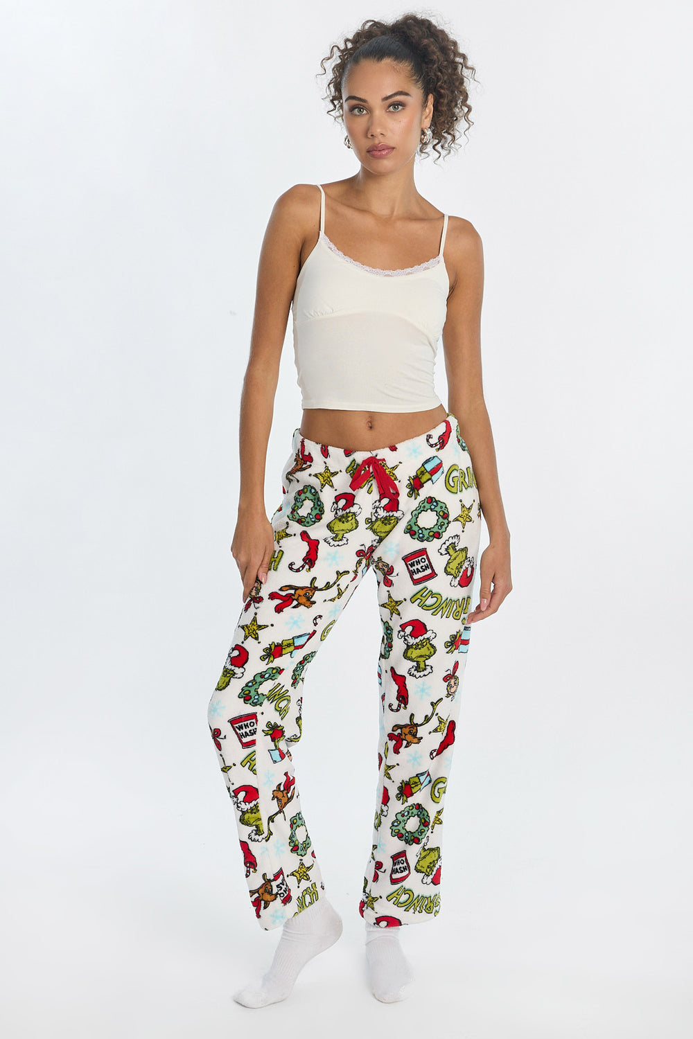 The Grinch Wreath Plush Pajama Pant The Grinch Wreath Plush Pajama Pant