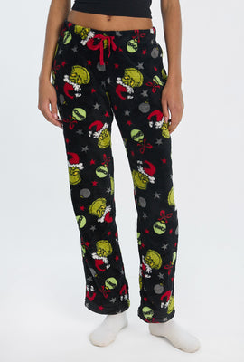 Pantalon de pyjama en peluche boules de Noël The Grinch