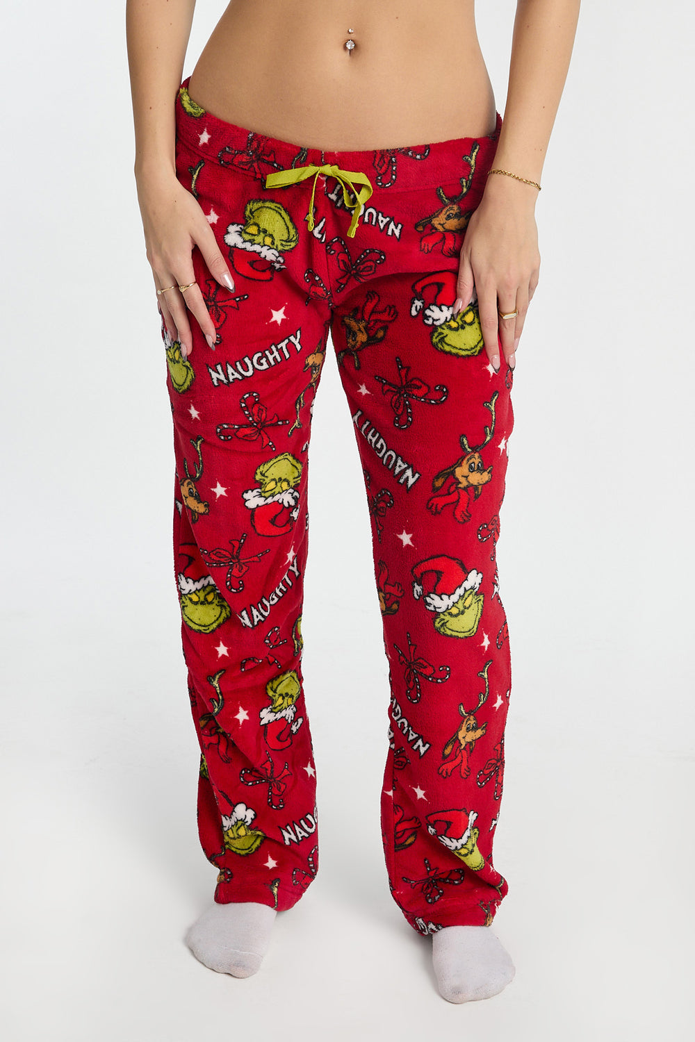 Pantalon de pyjama en peluche imprimé The Grinch Pantalon de pyjama en peluche imprimé The Grinch