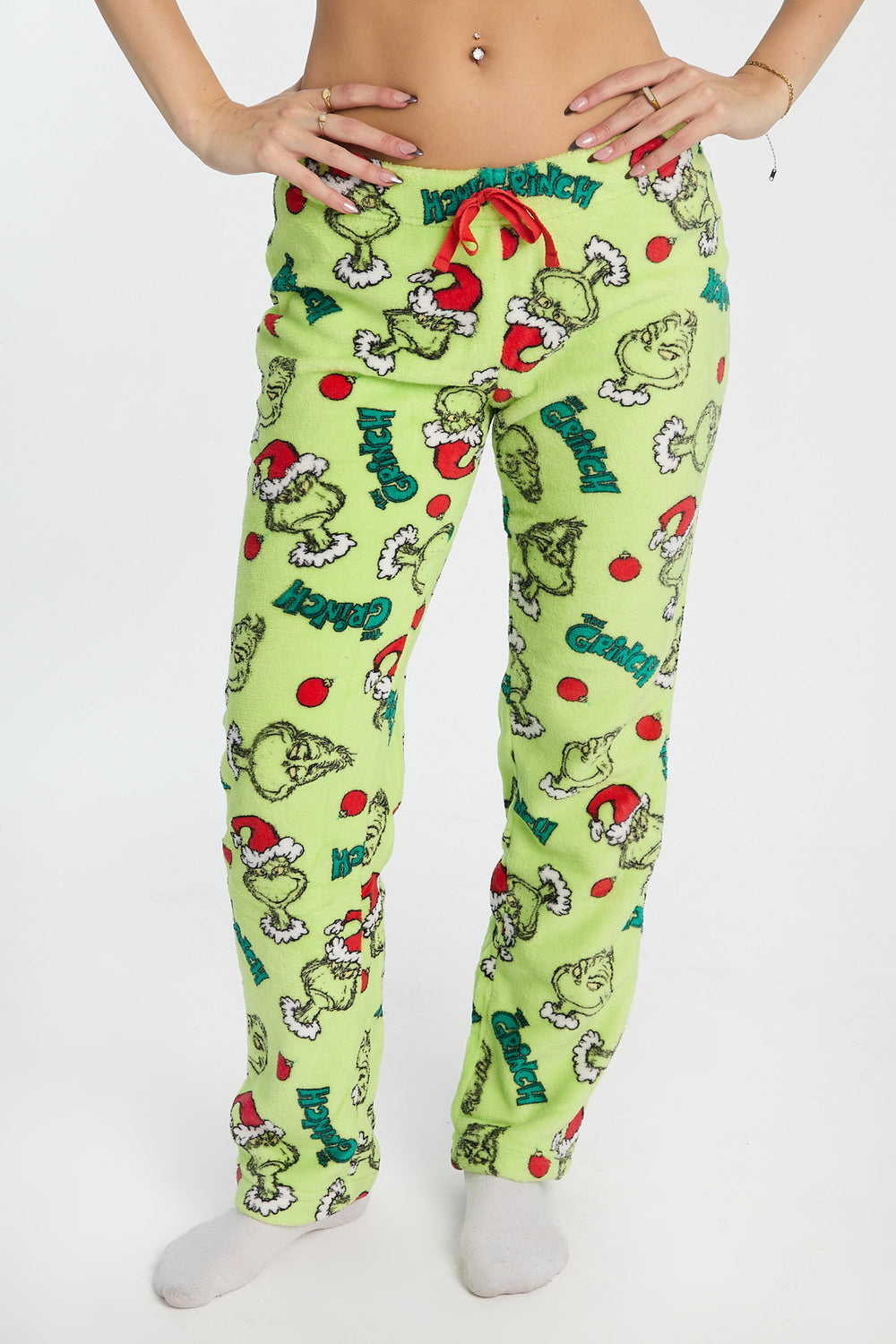 Pantalon de pyjama en peluche imprimé The Grinch Pantalon de pyjama en peluche imprimé The Grinch