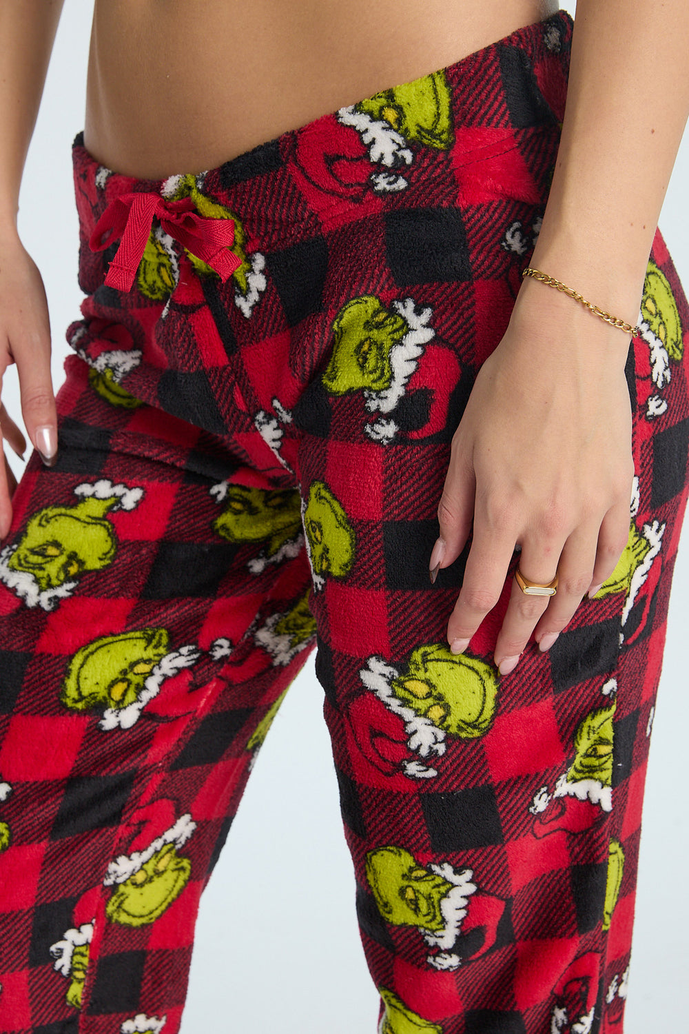 Pantalon de pyjama en peluche à carreaux The Grinch Pantalon de pyjama en peluche à carreaux The Grinch