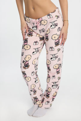 Pantalon de pyjama en peluche imprimé cadeaux Peanuts Snoopy