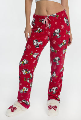 Peanuts Snoopy Snowflakes Plush Pajama Pant