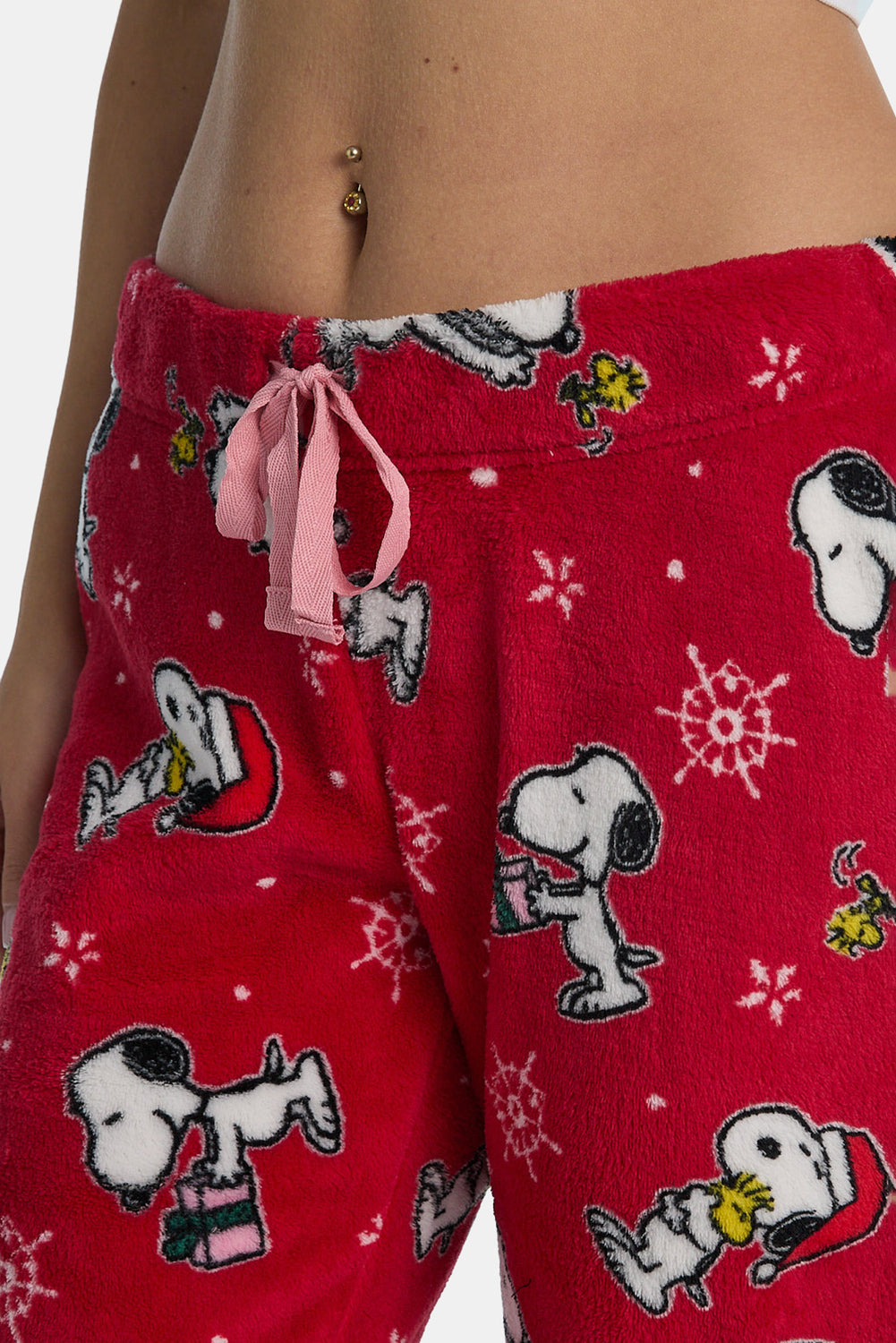 Peanuts Snoopy Snowflakes Plush Pajama Pant Peanuts Snoopy Snowflakes Plush Pajama Pant
