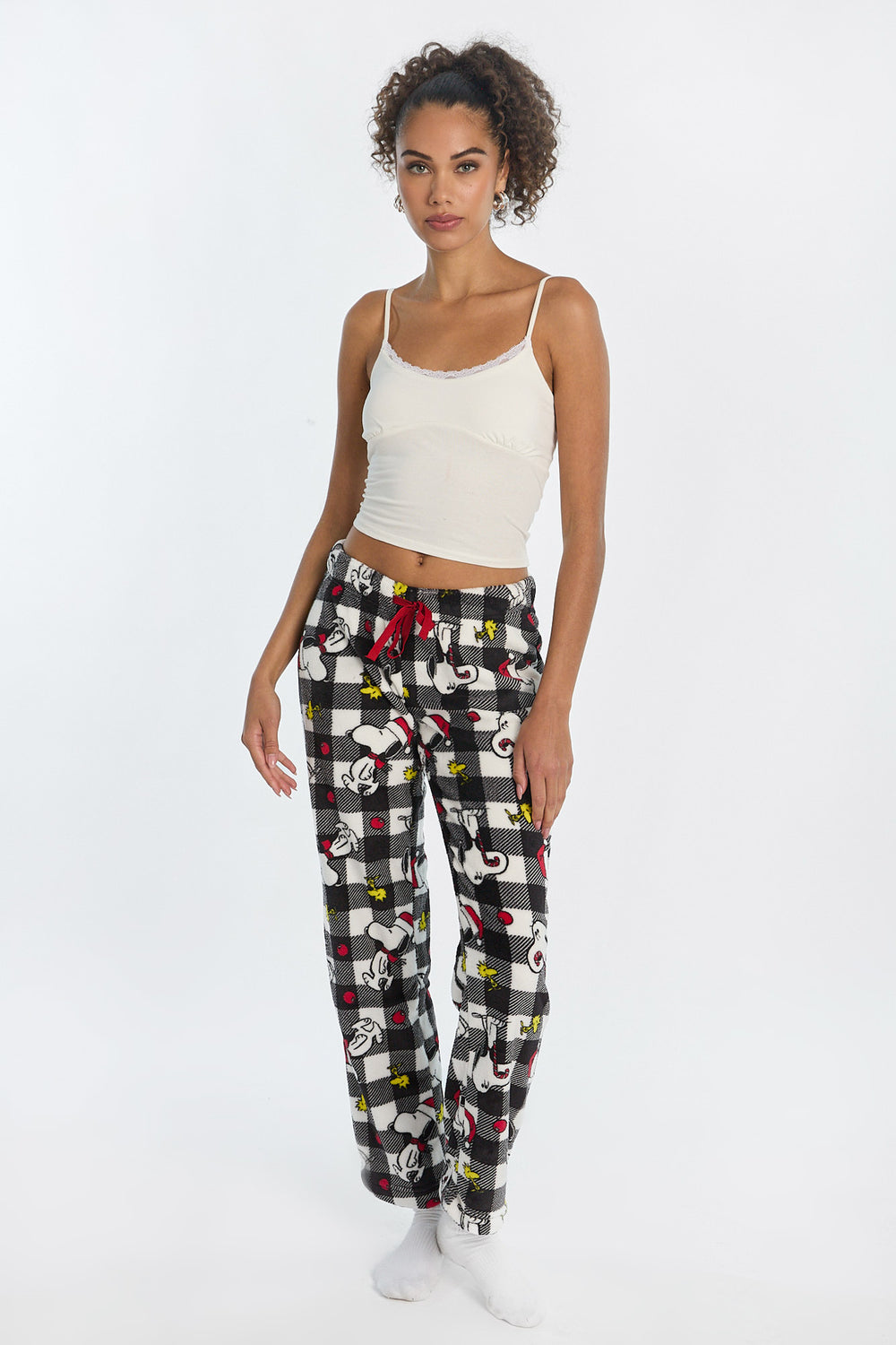 Peanuts Snoopy Plaid Plush Pajama Pant Peanuts Snoopy Plaid Plush Pajama Pant